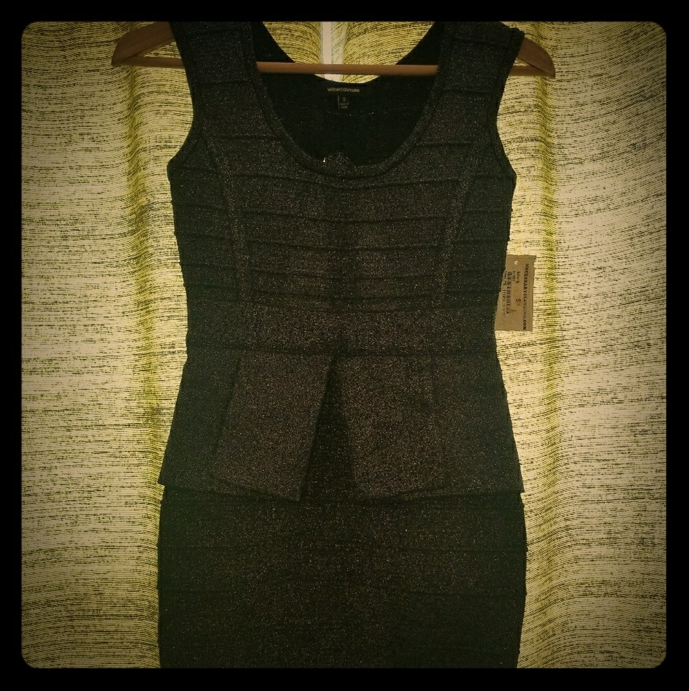 NWT bodycon cutout peplum dress
